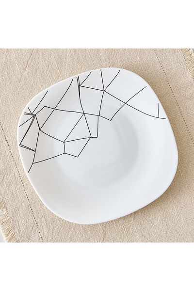 erorex Crackle Opalware Dinner Plate - 28 cm