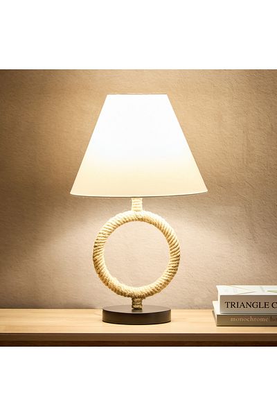 erorex Marisha Abaca Rope Table Lamp - 35x35x48 cm