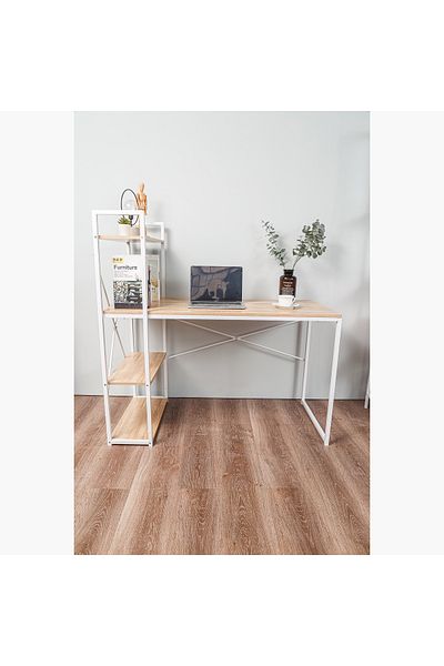 erorex Urban Alford Large Study Desk with Bookcase