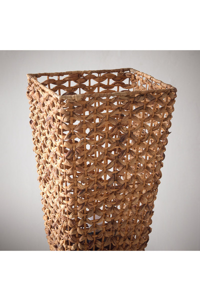 erorex Naturel Rattan and Seagrass Floor Lamp with Cable and E27 - 29x130 cm