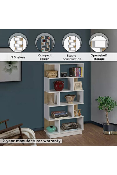 erorex Lyon 5-Tier Bookcase