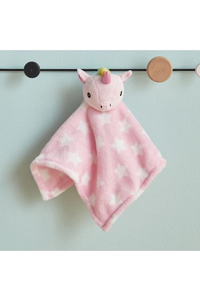 erorex Playland Unicorn Flannel Fleece Printed Hand Towel - 36x36 cm