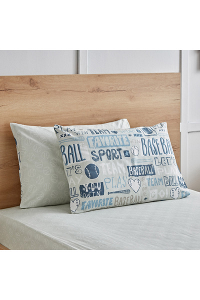 erorex Arcade Win Win Kapas 2-Piece Cotton Pillow Cover Set - 50x75 cm