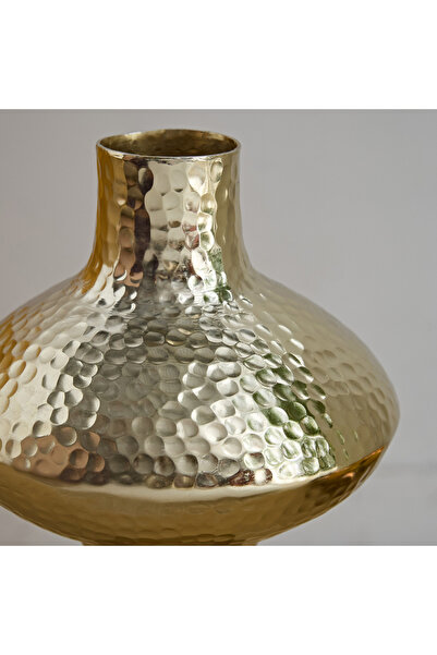 erorex Catlyn Aluminium Hammered Vase - 17x17x28 cm