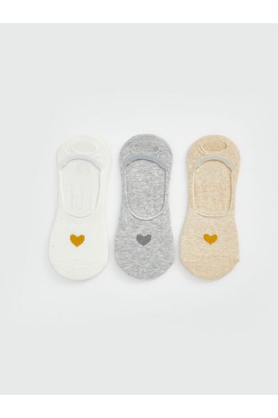 LC Waikiki New Season Printed Women's Ballerina Socks 3-Piece - S55812Z8