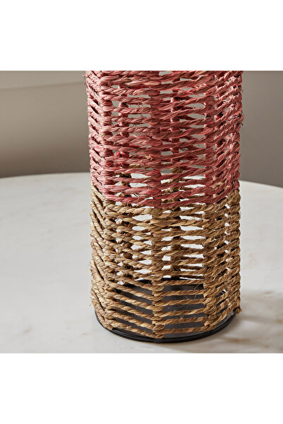erorex Splendid Metal Wired Cylindrical Vase - 13x13x25 cm