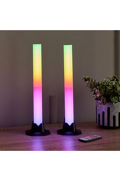 erorex Lita 2-Piece LED Desktop Ambient Lamp Set with Music Sync Remote Control