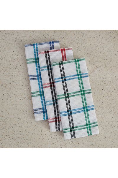 erorex Matrix Waffle 3-Piece Kitchen Towel Set - 45x70 cm