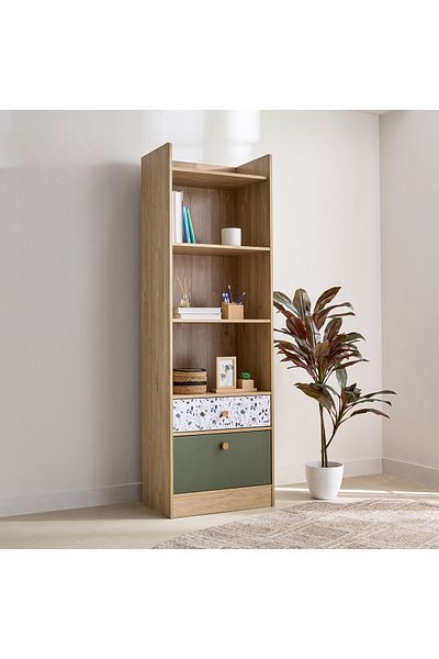 erorex Fern Bookcase with 2 Drawers