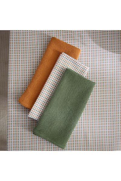 erorex Payton Culina 3-Piece Waffle Kitchen Towel Set - 40x60 cm