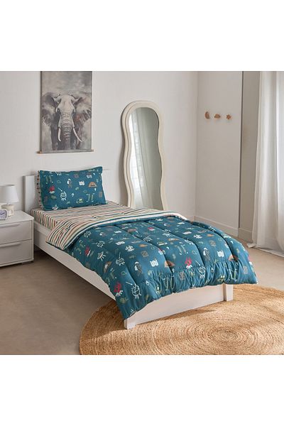 erorex Joy Adventurer Campsite 2-Piece Single Cotton Comforter Set - 135x220 cm
