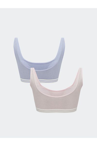 LC Waikiki Lcw Young Lilac Underwire Free Bustier with Removable Pads 2 Pack
