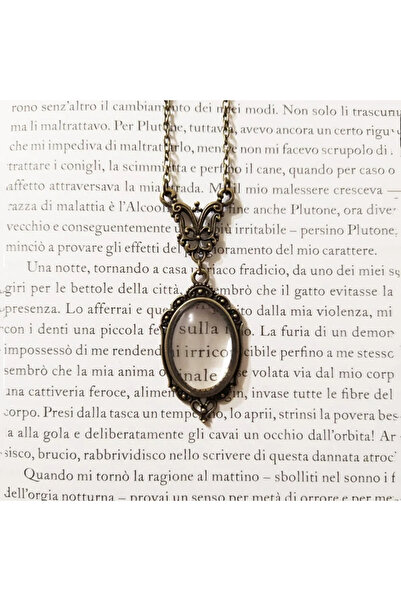 Choice قلادات YA4011 ذات عدسة مكبرة عتيقة على الطراز القوطي للنساء، قلادة أحا...