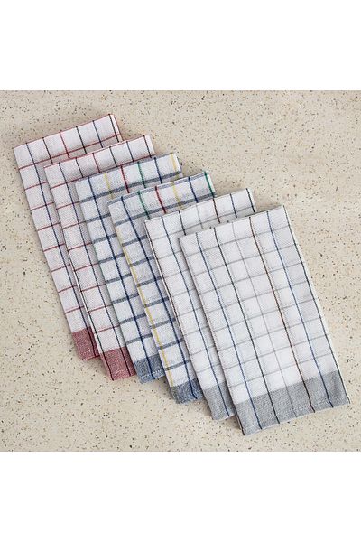 erorex Metro Waffel 6-Piece Kitchen Towel Set - 45x65 cm