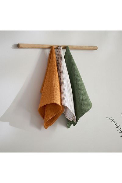 erorex Payton Culina 3-Piece Waffle Kitchen Towel Set - 40x60 cm