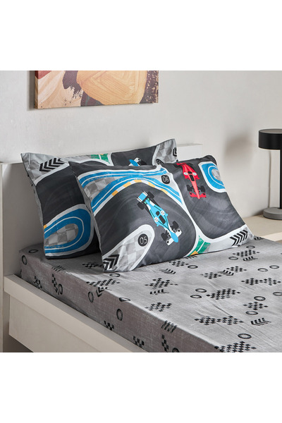 erorex Tom Gearhead Cars 2-Piece Microfibre Pillow Cover Set - 50x75 cm