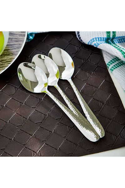 erorex Hammered Stainless Steel Tablespoon - Set of 3