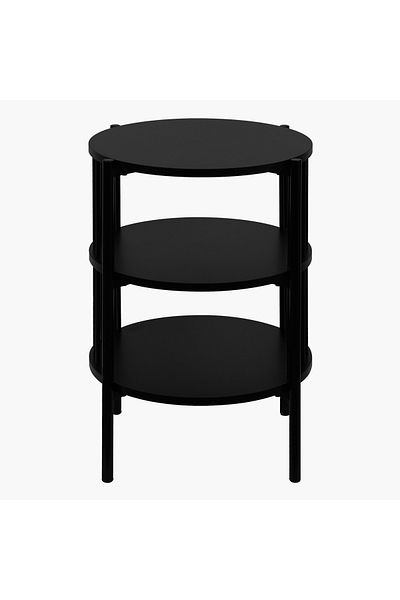 erorex Havok End Table with Two-Tier Shelf
