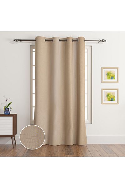 erorex Amity Dupioni Single Curtain - 140x240 cm