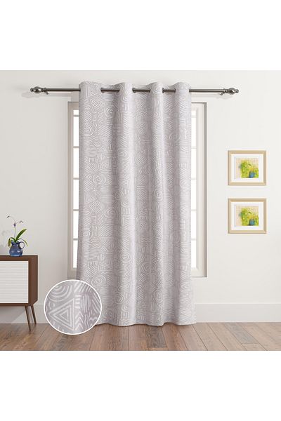 erorex Russelle Casper Printed Single Curtain - 140x240 cm