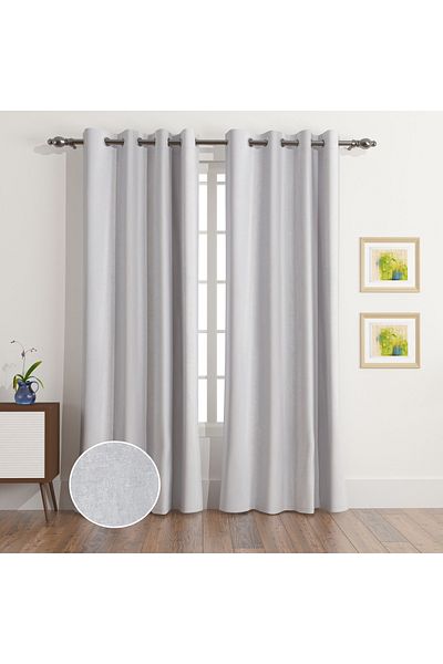 erorex Stella 2-Piece Extra Long Chenille Curtain Set - 140x300 cm