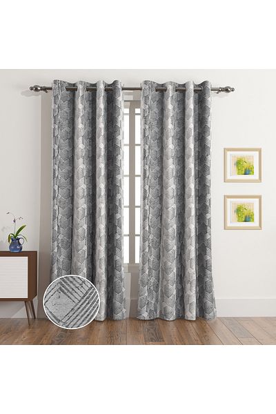 erorex Eco Era Mia 2-Piece Jacquard Curtain Set - 135x280 cm