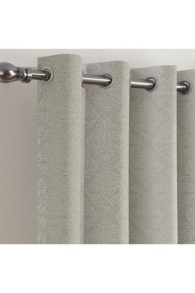 erorex Artisan 2-Piece Damask Jacquard Extra Long Curtain Set - 135x300 cm