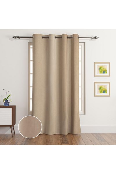 erorex Amity Dupioni Extra Long Single Curtain - 140x300 cm