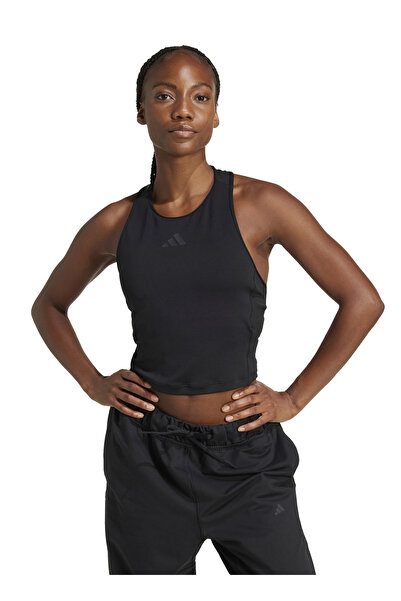 adidas JJ3510 BRA TANK 3S Siyah O Yaka Normal Kalıp Kadın Atlet