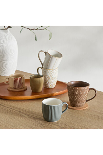 erorex Donna Flower Emboss Mug - 300 ml