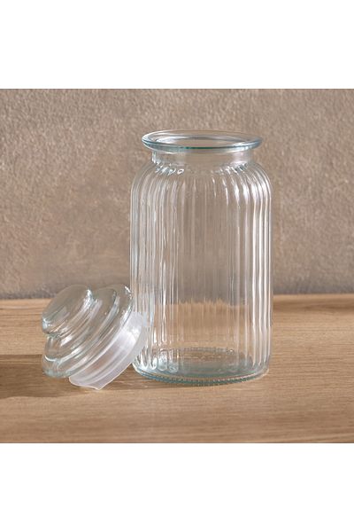 erorex Essential Ribbed Glass Jar - 1.2 L