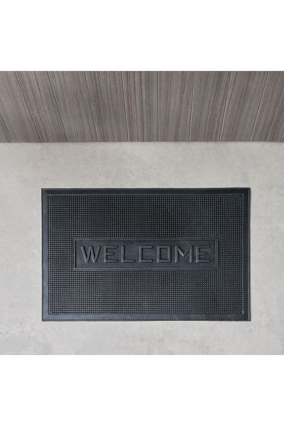 erorex Welcome Moulded Rubber Doormat - 45x70 cm