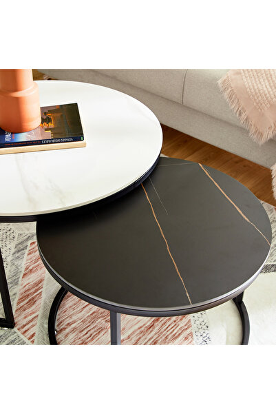 erorex Marwell Sintered Stone Coffee Table - Set of 2