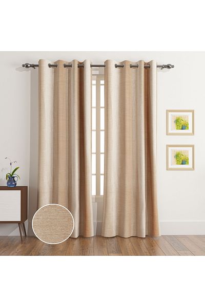 erorex Stella 2-Piece Extra Long Chenille Curtain Set - 140x300 cm
