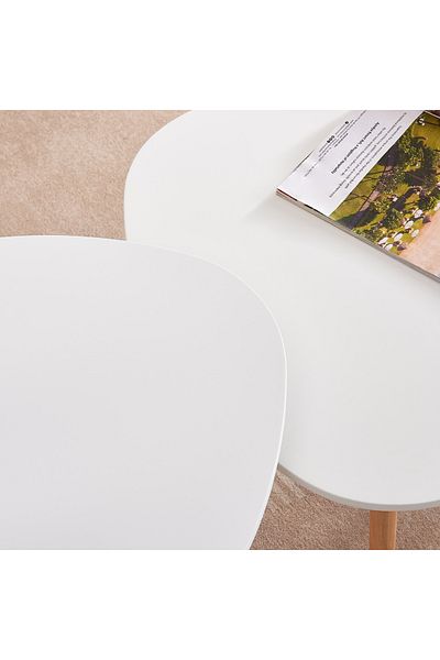 erorex Toto Nest of Tables with Solid Wood Legs - Set of 2