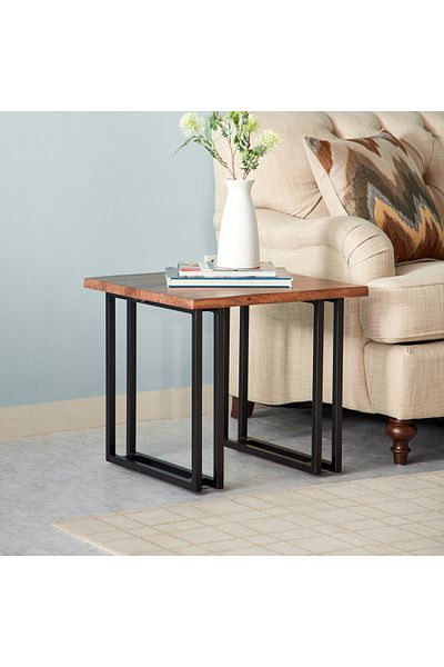 erorex Montana Live Edge Solid Wood End Table
