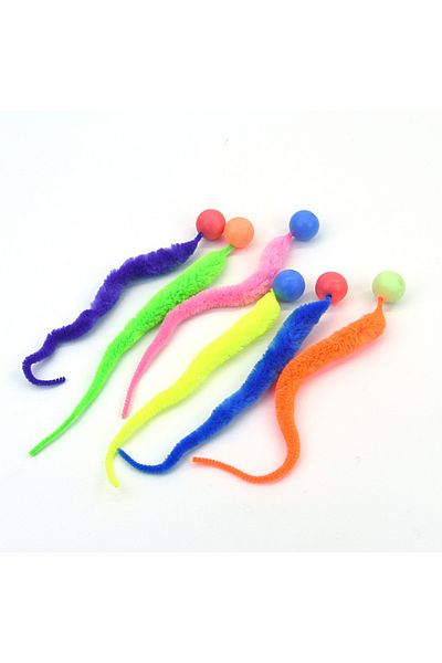 Choice Solid Color-1pcs Cat Interactive Toys Tickle Cat Colorful Bouncing Ball Pet Supplies Puzzle Teasing