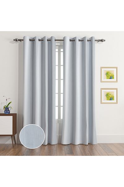 erorex Snowy Cotton Curtain Pair - 140x240 cm