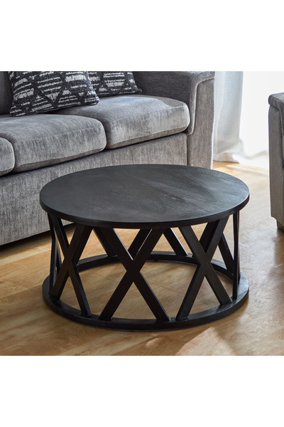 erorex Blake NXT Solid Wood Round Coffee Table