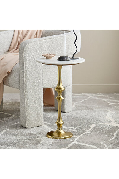 Generic طاولة جانبية من الرخام الأصلي من كافون لورين