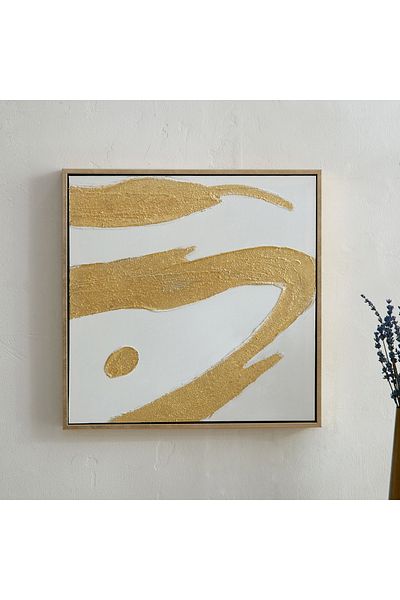 erorex Nairobi Abstract Hand Painted Framed Wall Art - 42x4x42 cm