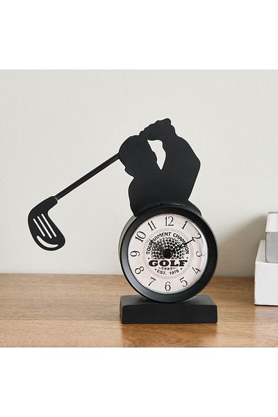 erorex Emir Golf Metal Table Clock - 17x5x17.8 cm