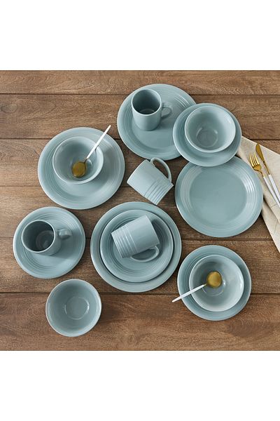 erorex Elegenza Celadon 16-Piece Dinner Set - Serves 4