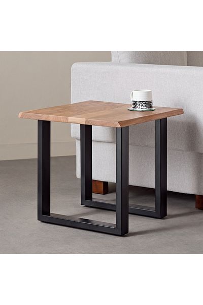 erorex Costa Live Edge Solid Wood Top End Table