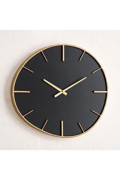 erorex Emir Metal Modern Wall Clock - 59x4x53 cm