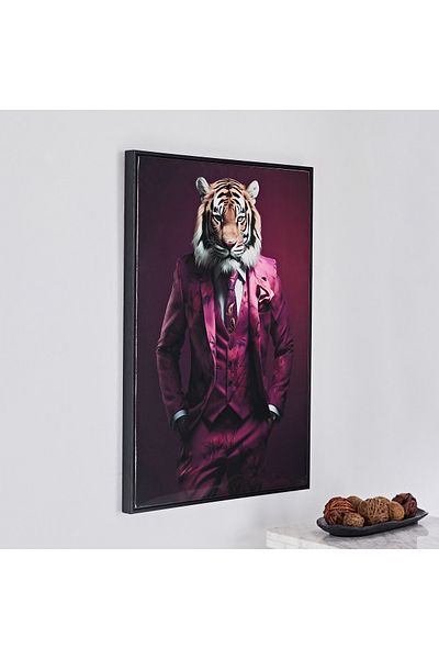 erorex Ersel Tiger Framed High Gloss Picture - 50x70x2.5 cm