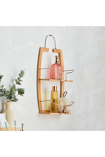 Generic Natura Bamboo 2-Tier Shower Caddy