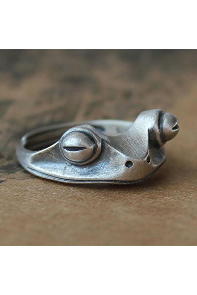 Choice خاتم ضفدع لطيف عتيق RI20Y0180-1 للنساء خاتم حيوان قوطي فضي اللون هدية ...