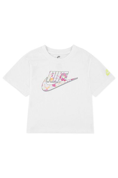 Nike Flow Ral Boxy Graphic Kids White T-Shirt (36m612-001)