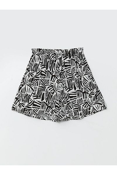 LC Waikiki Pantaloni scurți de plajă pentru femei LCW DREAM negri cu talie elastică